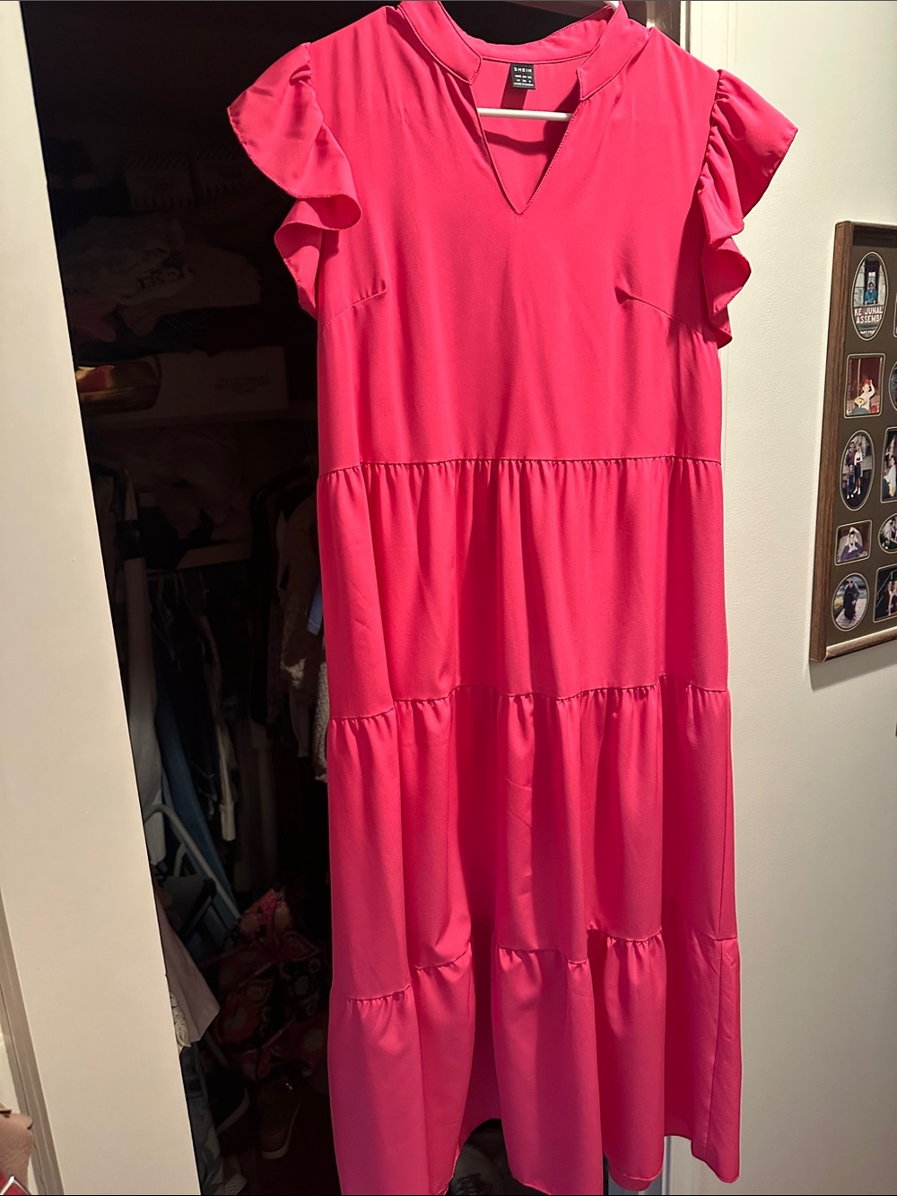 Women’s Pink Tiered Maxi Dress
